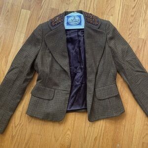 Banana Republic Brown Blazer Classic Tailored Suit Jacket
